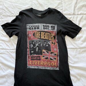 The Beatles Black Graphic Tee with Union Jack